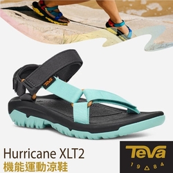 【TEVA】女 Hurricane XLT2 可調式 耐磨運動織帶涼鞋(含鞋袋).休閒涼鞋.海灘鞋_1019235 PRQ 綠松石