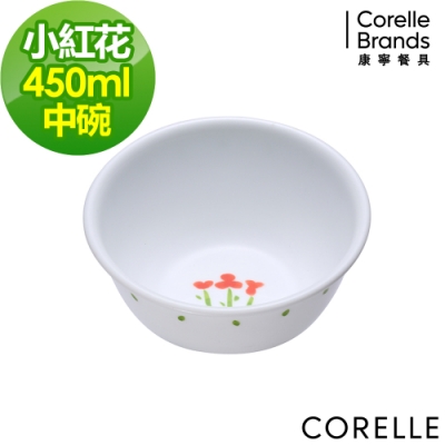 【美國康寧】CORELLE小紅花450ML中式碗