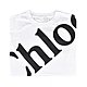CHLOE黑色大型LOGO設計純棉短袖T恤(女款/白) product thumbnail 1