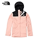 【The North Face 官方旗艦】北面女款粉黑撞色防水透氣連帽衝鋒衣｜4U7T574 product thumbnail 1