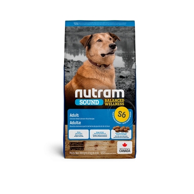 Nutram紐頓_均衡健康S6成犬2kg 雞肉+南瓜 犬糧 狗飼料