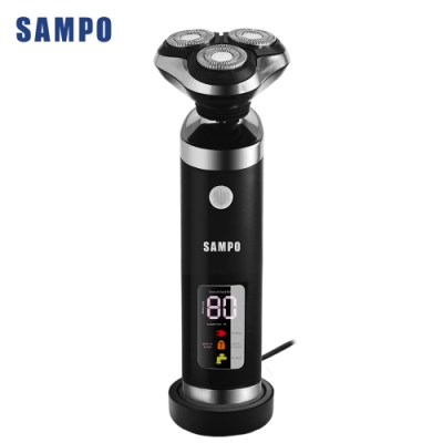 SAMPO 聲寶】智能三刀頭電鬍刀(USB充電底座/智能液晶顯示)