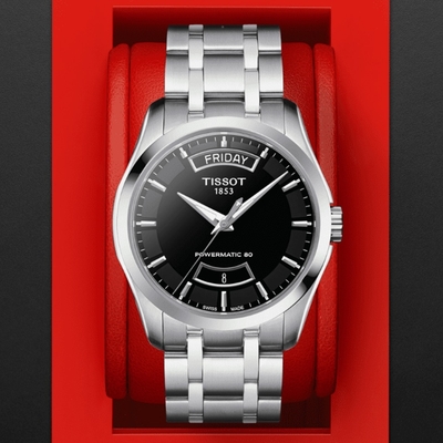 TISSOT天梭 官方授權 設計師系列經典機械腕錶 母親節 禮物 39mm/T0354071105101