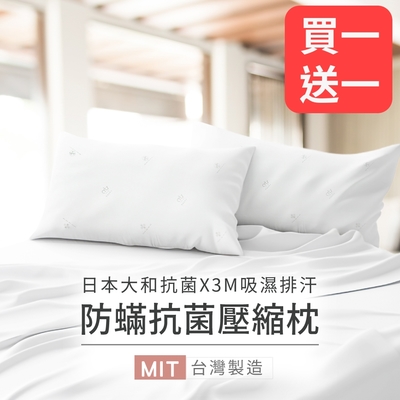 (買一送一) A-ONE 日本專利防螨抗菌除臭機能枕一入組(3M吸濕排汗專利/日本大和防螨抗菌)