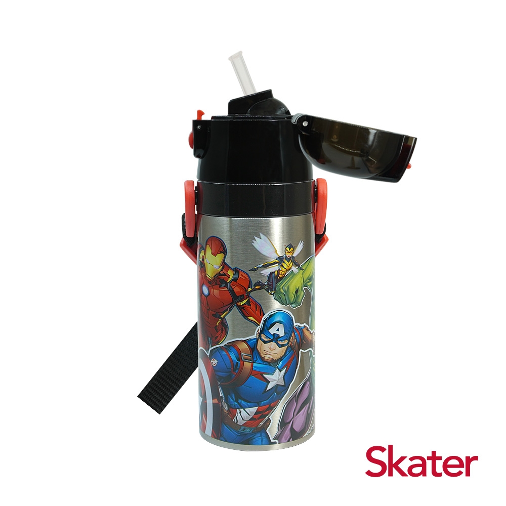 Skater 不鏽鋼保溫吸管水壺(400ml) 復仇者聯盟