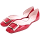 Roger Vivier Trompette Dorsay 方釦漆皮芭蕾舞平底鞋(39號/紅色) product thumbnail 1