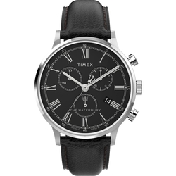 TIMEX 天美時 Waterbury系列 三眼計時經典紳士手錶(黑 TXTW2U88300)