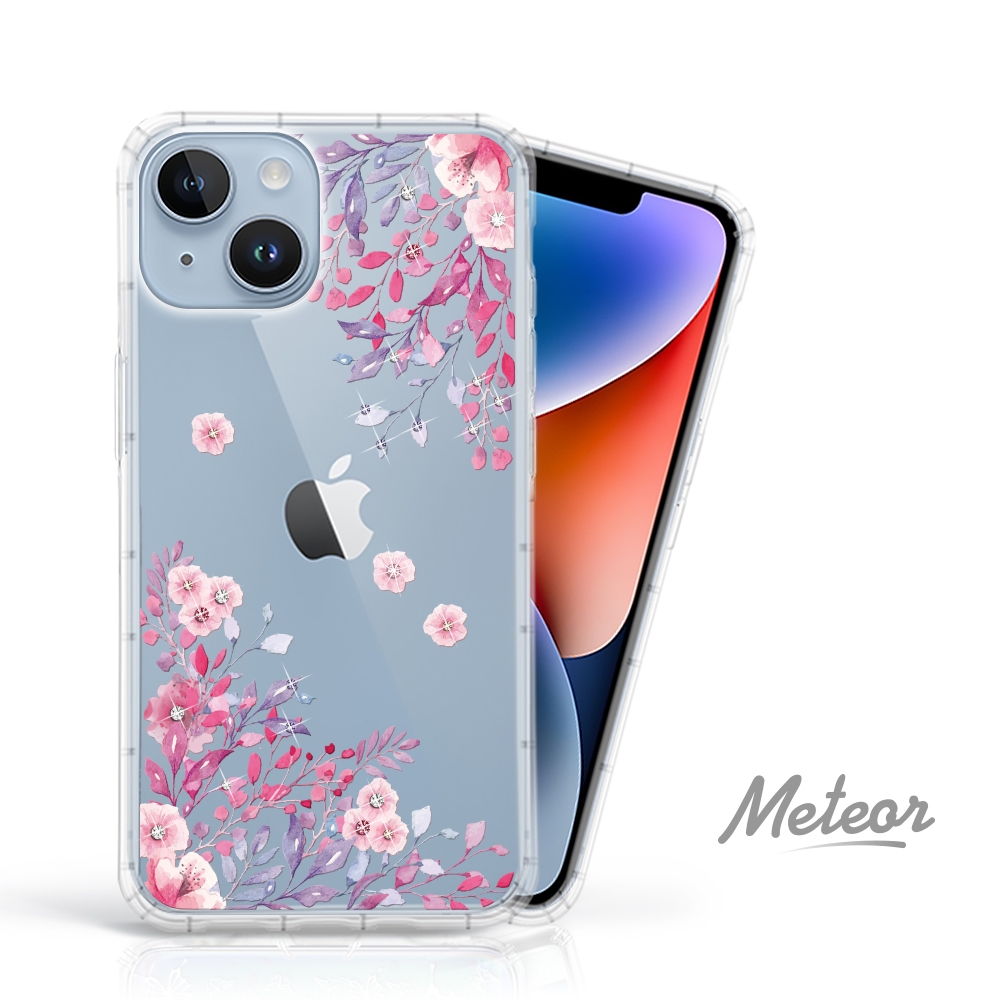Meteor iPhone 14 6.1吋 奧地利水鑽殼 - 春日微風