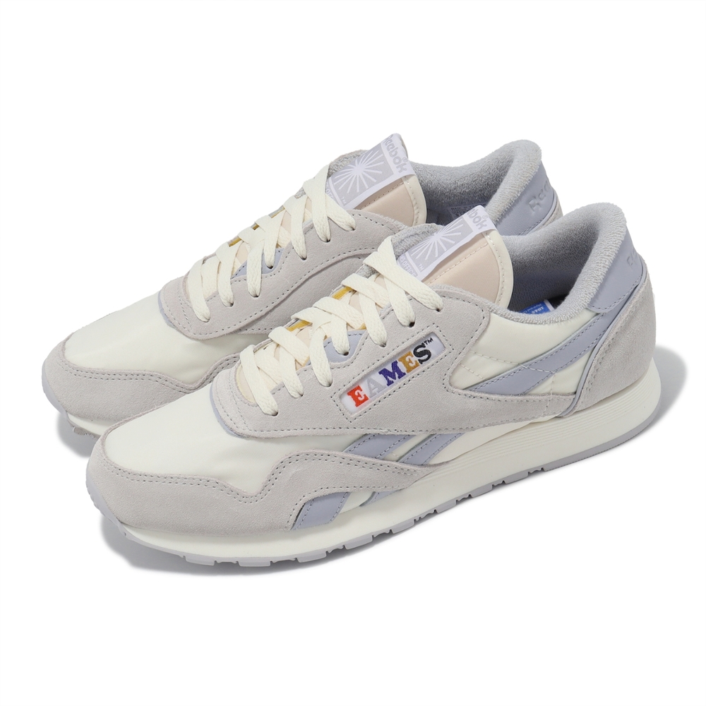 Reebok x EAMES 休閒鞋 Classic Nylon 男鞋 女鞋 灰 藍 麂皮 拼接 聯名 情侶鞋 100072105