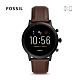 FOSSIL GEN 5 智能錶 卡萊爾 HR-深咖皮革手錶44MM FTW4026 product thumbnail 1