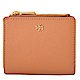 TORY BURCH EMERSON 經典立體雙T LOGO防刮牛皮對折釦式短夾-駝色 product thumbnail 1