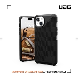 UAG iPhone 15 Plus 磁吸式耐衝擊保護殼-軍用黑 (支援MagSafe)
