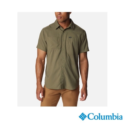 Columbia哥倫比亞 男款-Silver Ridge超防曬UPF50快排短袖襯衫-軍綠色 UAE15170AG/IS
