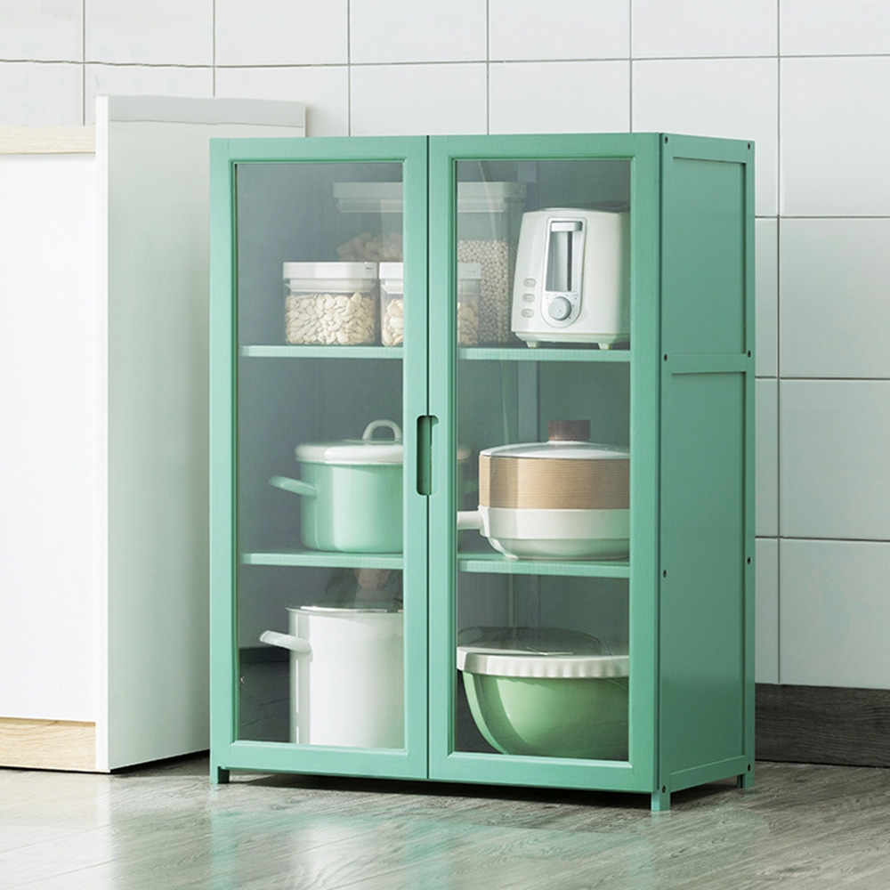 【HappyLife】楠竹綠色置物櫃-雙門三層 60×30×78CM