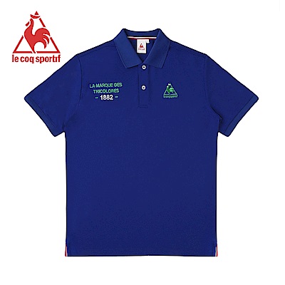 le coq sportif 法國公雞牌短袖POLO衫 男-寶藍