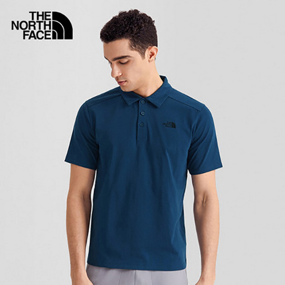 The North Face M MFO S/S COTTON POLO AP男短袖POLO-深藍-NF0A5B46N4L