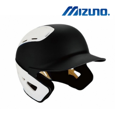 MIZUNO 硬式棒球用打擊頭盔 黑x白 380385.9000