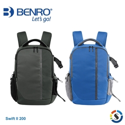 BENRO百諾 Swift II 200 雨燕雙肩攝影背包 (深灰/湖藍)