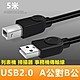 USB2.0 A公對B公銅芯列印掃描器連接傳輸線-5m product thumbnail 1