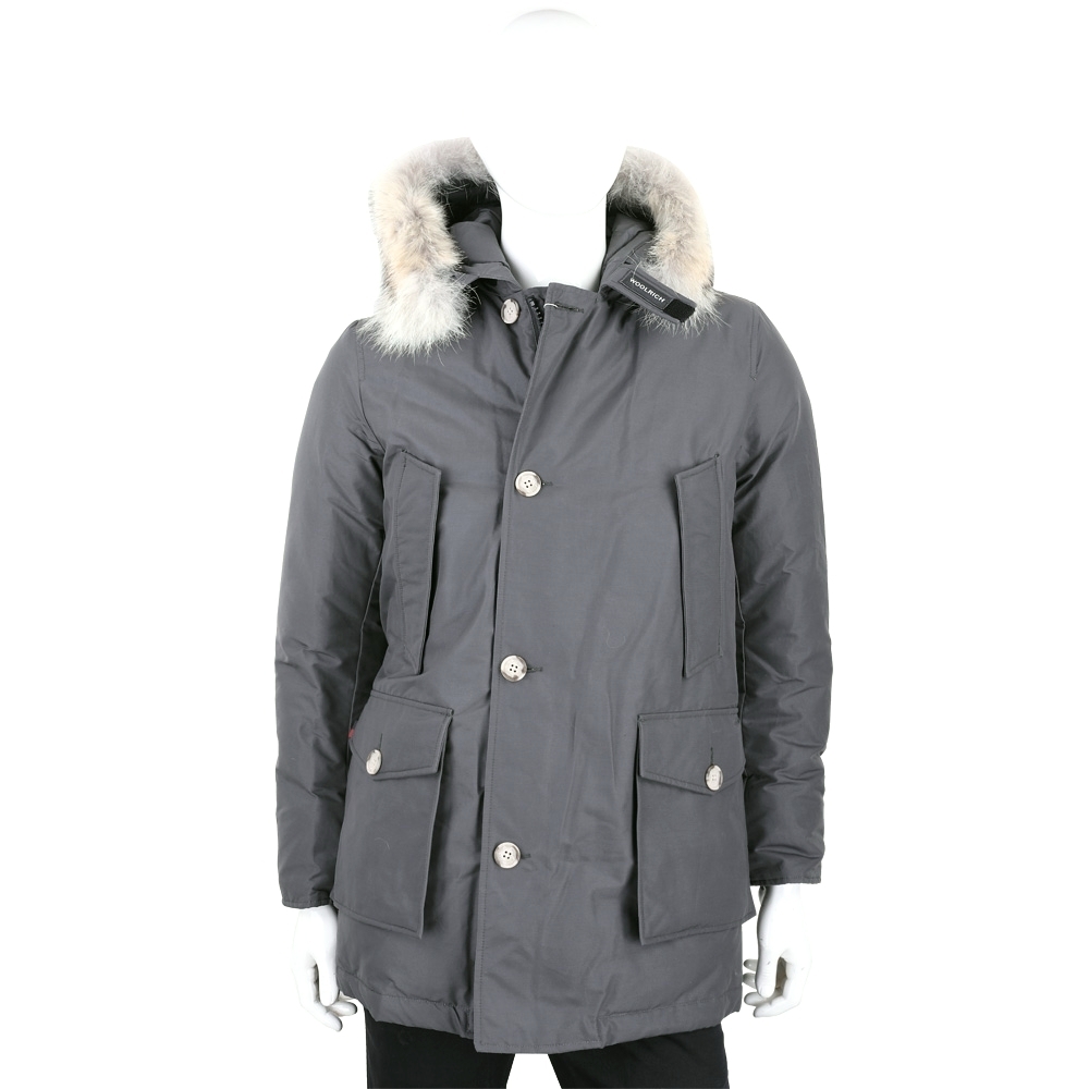 Woolrich Arctic Parka 可拆毛領灰色連帽羽絨外套(男款) | 精品服飾