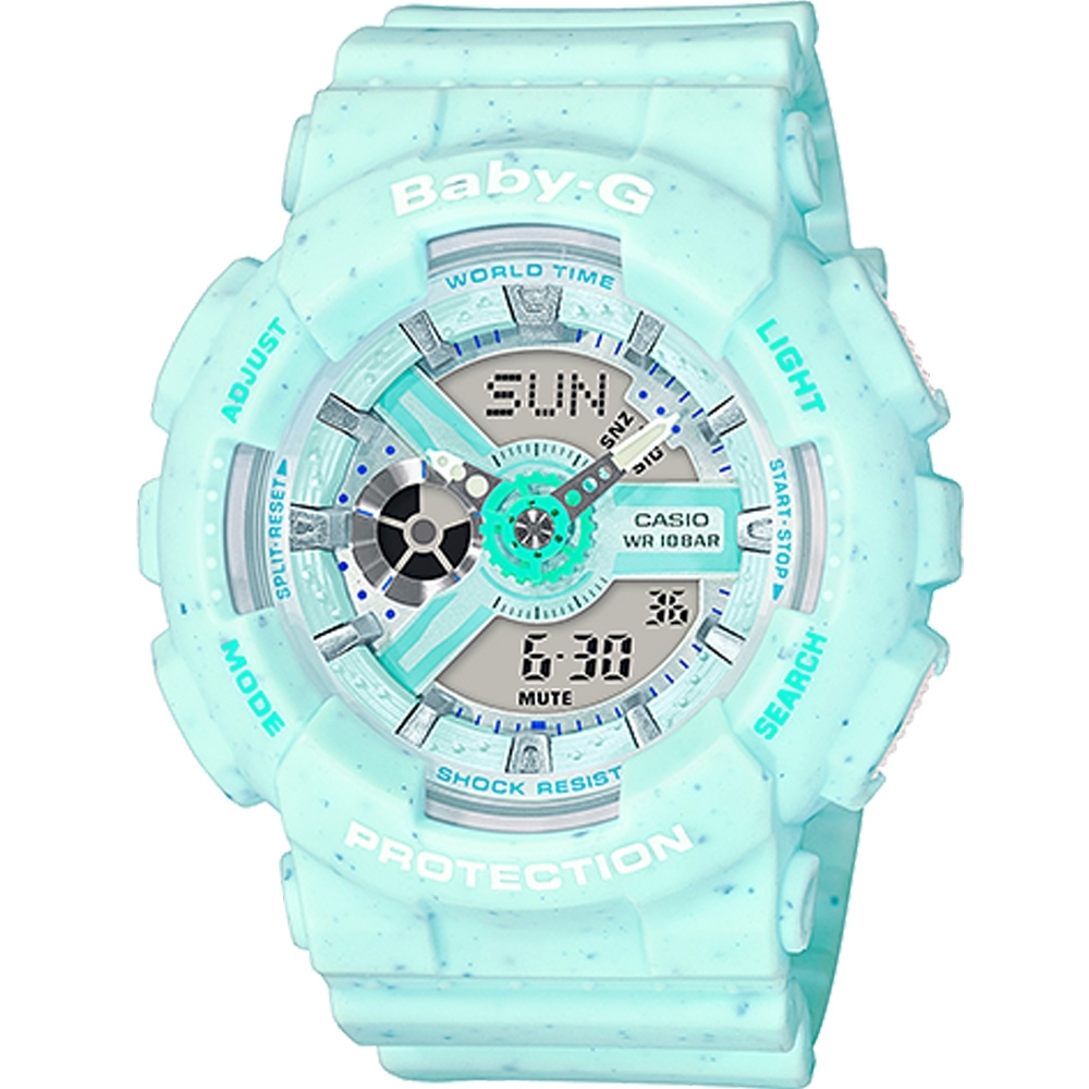 CASIO BABY-G 薄荷綠冰淇淋運動錶(BA-110PI-2A)