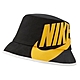 Nike 帽子 NSW Bucket Hat 黑 黃 漁夫帽 遮陽帽 大Logo 防曬 休閒 DH2077-010 product thumbnail 1
