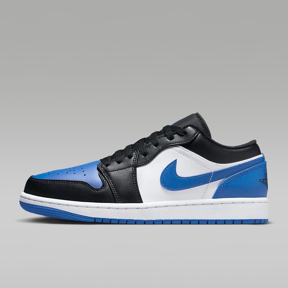 NIKE AIR JORDAN 1 LOW 男休閒運動鞋-白黑藍-553558140 | 休閒鞋