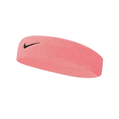 Nike 頭帶 Headband Swoosh 粉橘 黑色勾勾 毛巾布 穿搭 推薦 粉 黑 N000154467-7OS