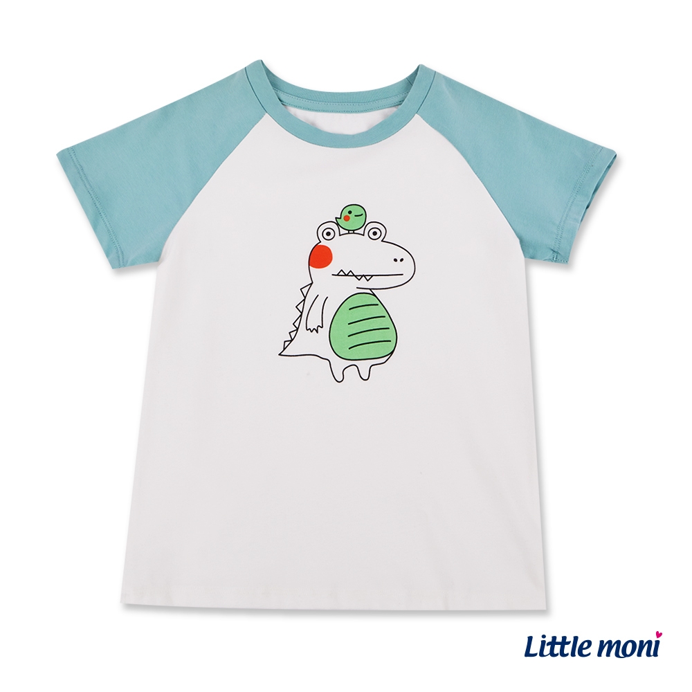 【Little moni】小童多彩塗鴉胖鱷魚短袖上衣(100~130CM)