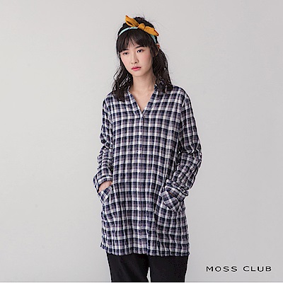 【MOSS CLUB】 英倫風經典格紋-襯衫(二色)