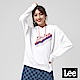 Lee 女款 立體RIDERS文字印花連帽大學T/厚T 白 product thumbnail 1