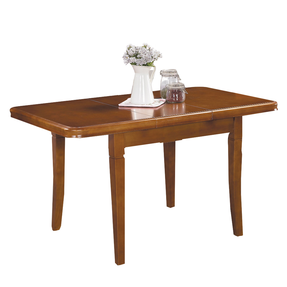 品家居 尼布3.2尺可拉合式實木餐桌-97x80x75cm免組