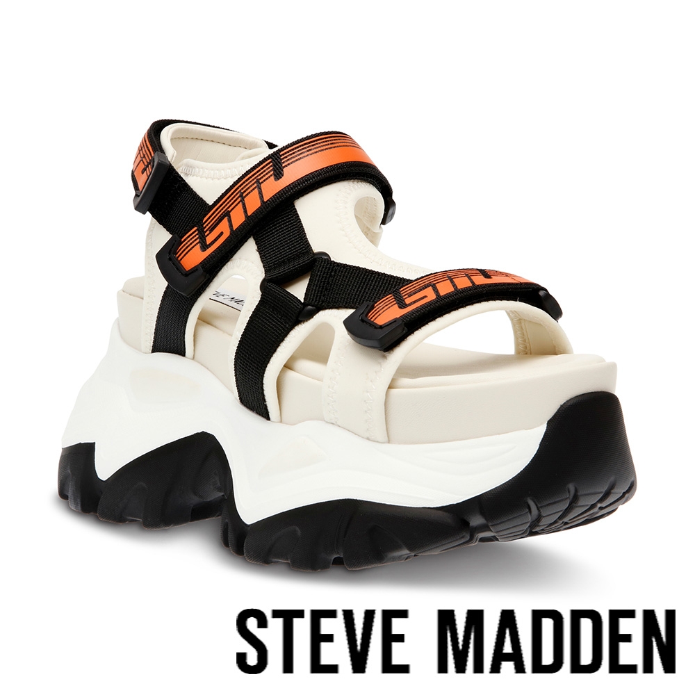 STEVE MADDEN-VENGEFUL 厚底休閒涼鞋-白色