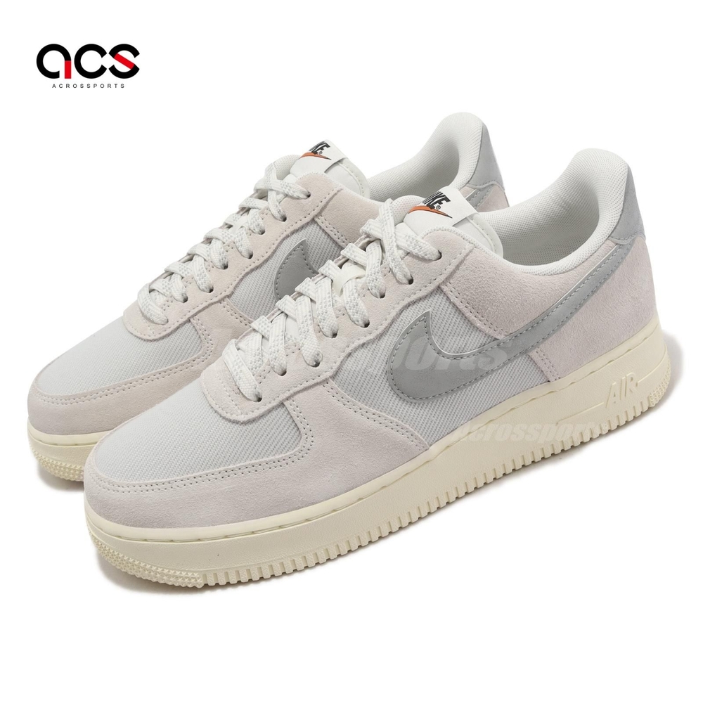 Nike 休閒鞋 Air Force 1 07 LV8 灰 男女鞋 奶油底 AF1 麂皮 情侶鞋 DO9801-100