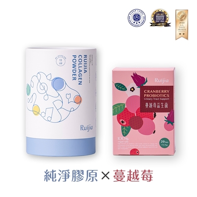 【露奇亞】優質純淨膠原蛋白粉(30日份)+蔓越莓益生菌 (20包/盒)