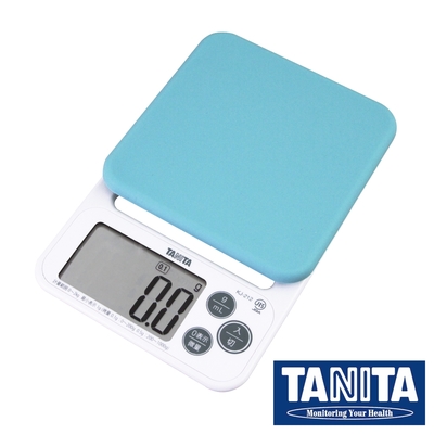 【TANITA】廚房矽膠微量電子料理秤&電子秤-2kg/0.1g-新款-藍色(KJ-212-BL)