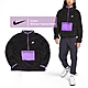 Nike 長袖上衣 Club Winter Swearshirt 男款 黑 紫 寬鬆 立領 毛布料 衛衣 DQ4881-010 product thumbnail 1