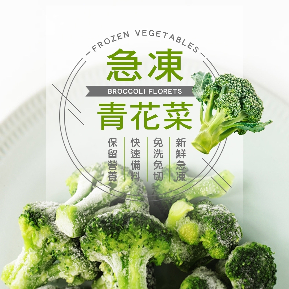 (任選880)幸美生技-進口鮮熟凍蔬菜-青花菜1kg/包