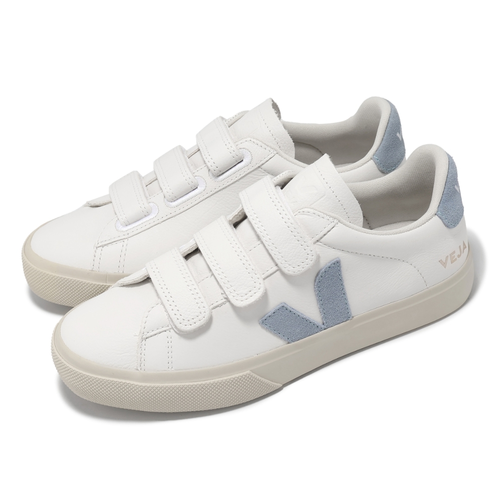 Veja 休閒鞋 Recife Logo Chromefree Leather 女鞋 白藍 魔鬼氈 經典小白鞋 RC0502946A