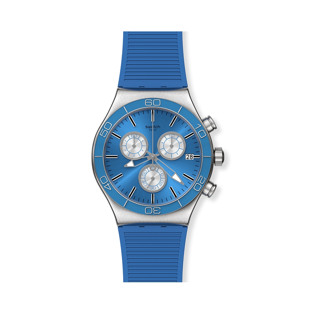 Swatch Irony 金屬Chrono系列手錶BLUE IS ALL王道藍(43mm) | Irony