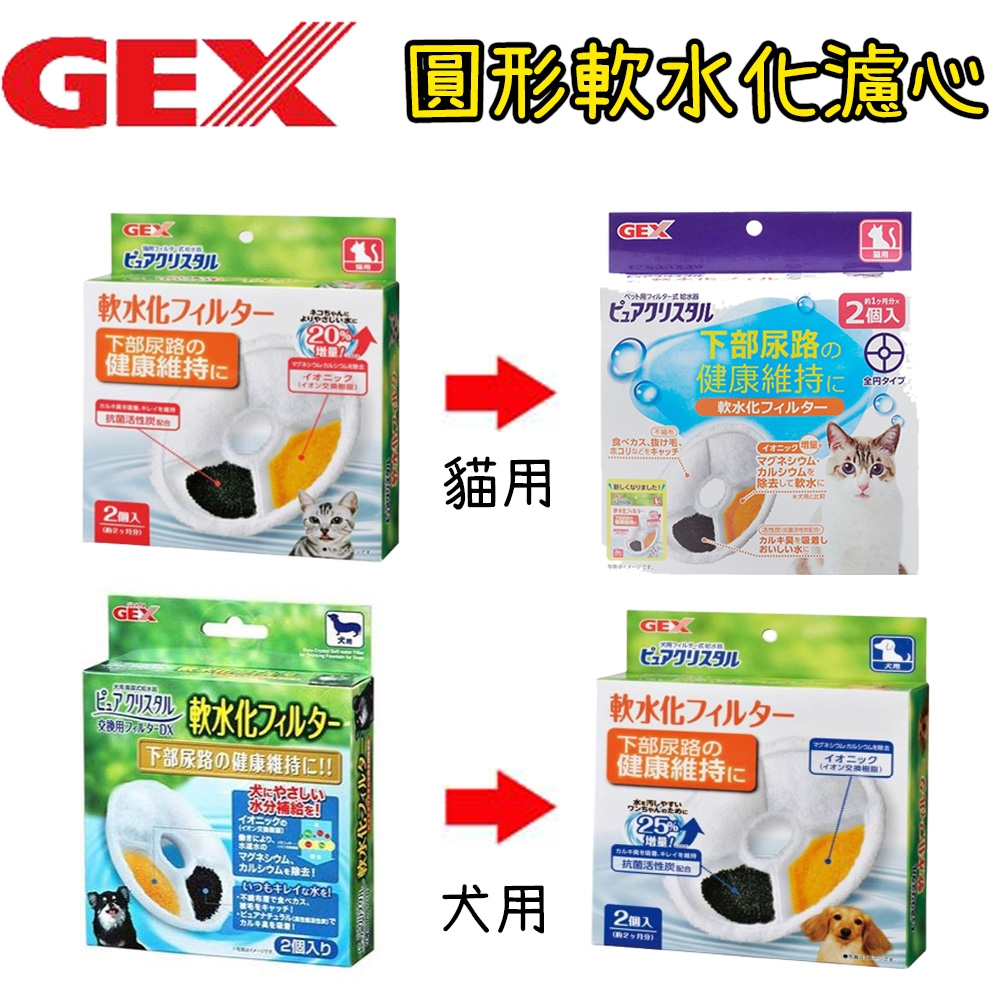 GEX 圓型共用 軟水化濾心(1.8L、2.3L、4.8L、視窗)2入 X 6盒