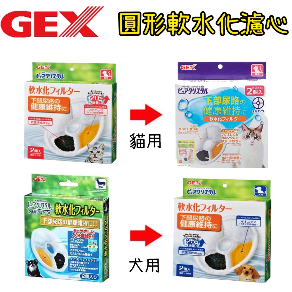 GEX 圓型共用 軟水化濾心(1.8L、2.3L、4.8L、視窗)2入 X 3盒