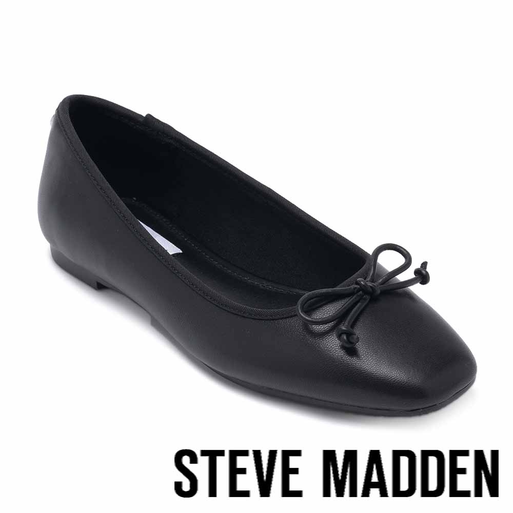 STEVE MADDEN-GIZELLE 蝴蝶結平底娃娃鞋-黑色