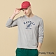 Nautica 男裝 品牌LOGO圖騰長袖T恤-灰 product thumbnail 1