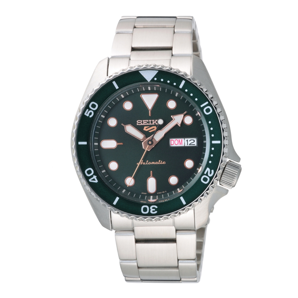 SEIKO 次世代5號綠水鬼機械腕錶-銀X綠金-SRPD63K1-41mm