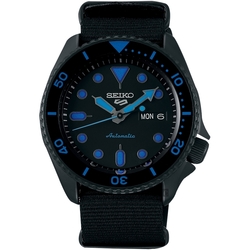 SEIKO 精工5號 SPORTS 系列 黑帆布機械腕錶 SRPD81K1/42mm