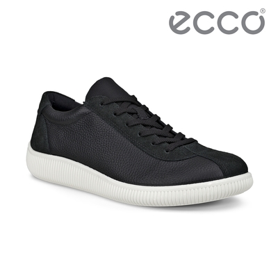 ECCO SOFT ZERO W 柔酷零點復古保齡球皮革休閒鞋 女鞋 黑色