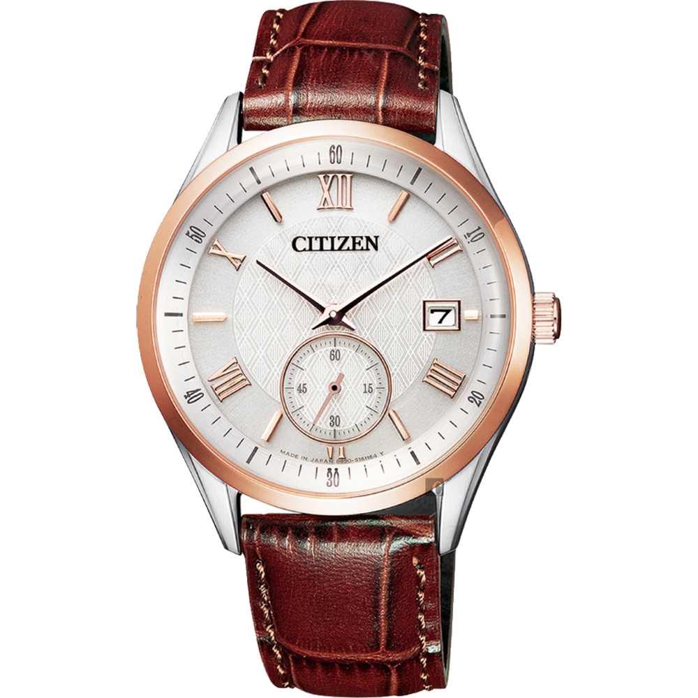 CITIZEN 星辰 光動能小秒針手錶-38mm BV1124-14A