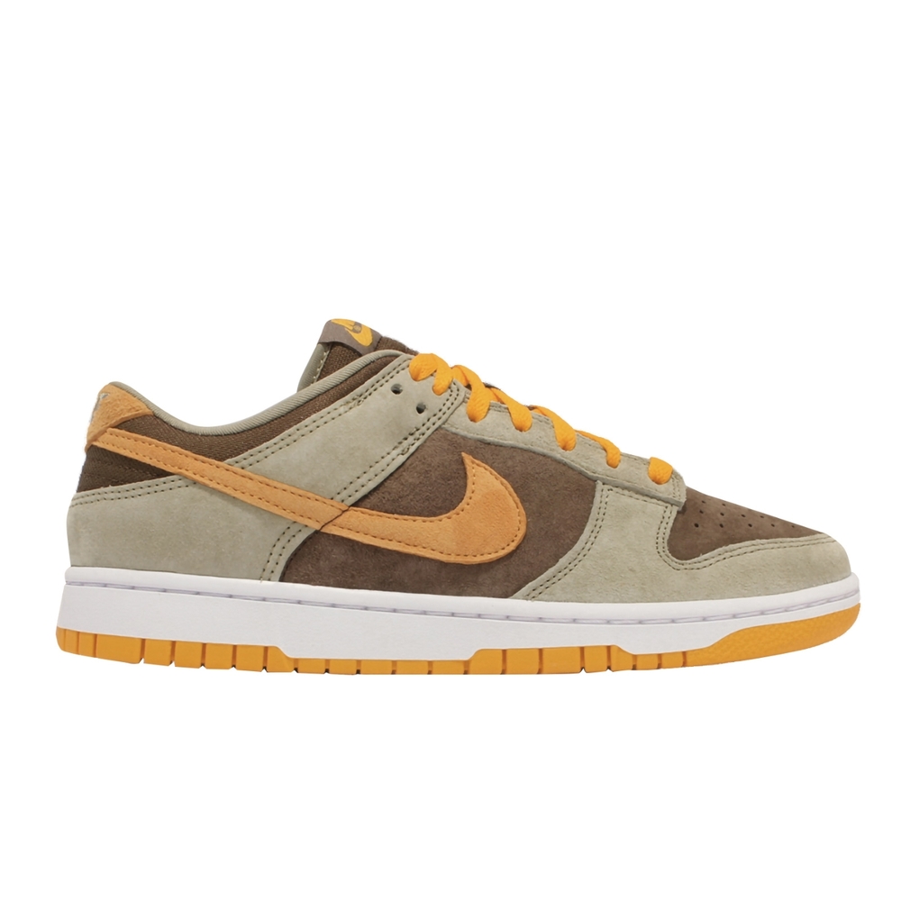 Nike 休閒鞋Dunk Low SE 運動男女鞋Dusty Olive 情侶穿搭麂皮綠黃