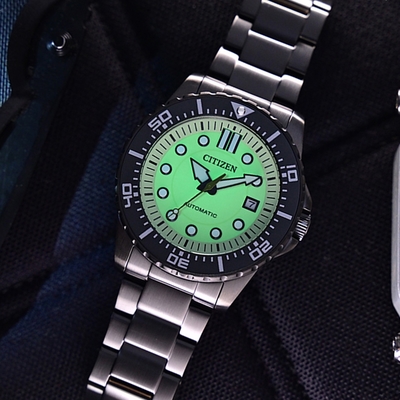 CITIZEN星辰 Mechanical 夜光型者 經典機械腕錶 禮物推薦 畢業禮物 43mm/NJ0177-84X